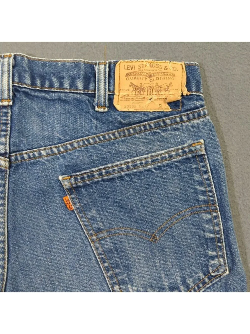 Levi's VTG Jean Mens 36x33 Fits 34x28 Blue 20505-0217 Straight Denim Made In USA